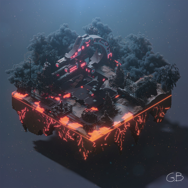 24/01/2022 Puissance magmatique #everyday#dailyart#daily record#voxel#voxelart#voxelartist#magicavoxel#scifi#scifiartwork#lowpolyart#lowpolygon#lowpoly3d#lowpoly#3d#3dartwork#3dillustration#renderoftheday#lighting#cubic #artists on tumblr #minecraft#magma#lava#clouds