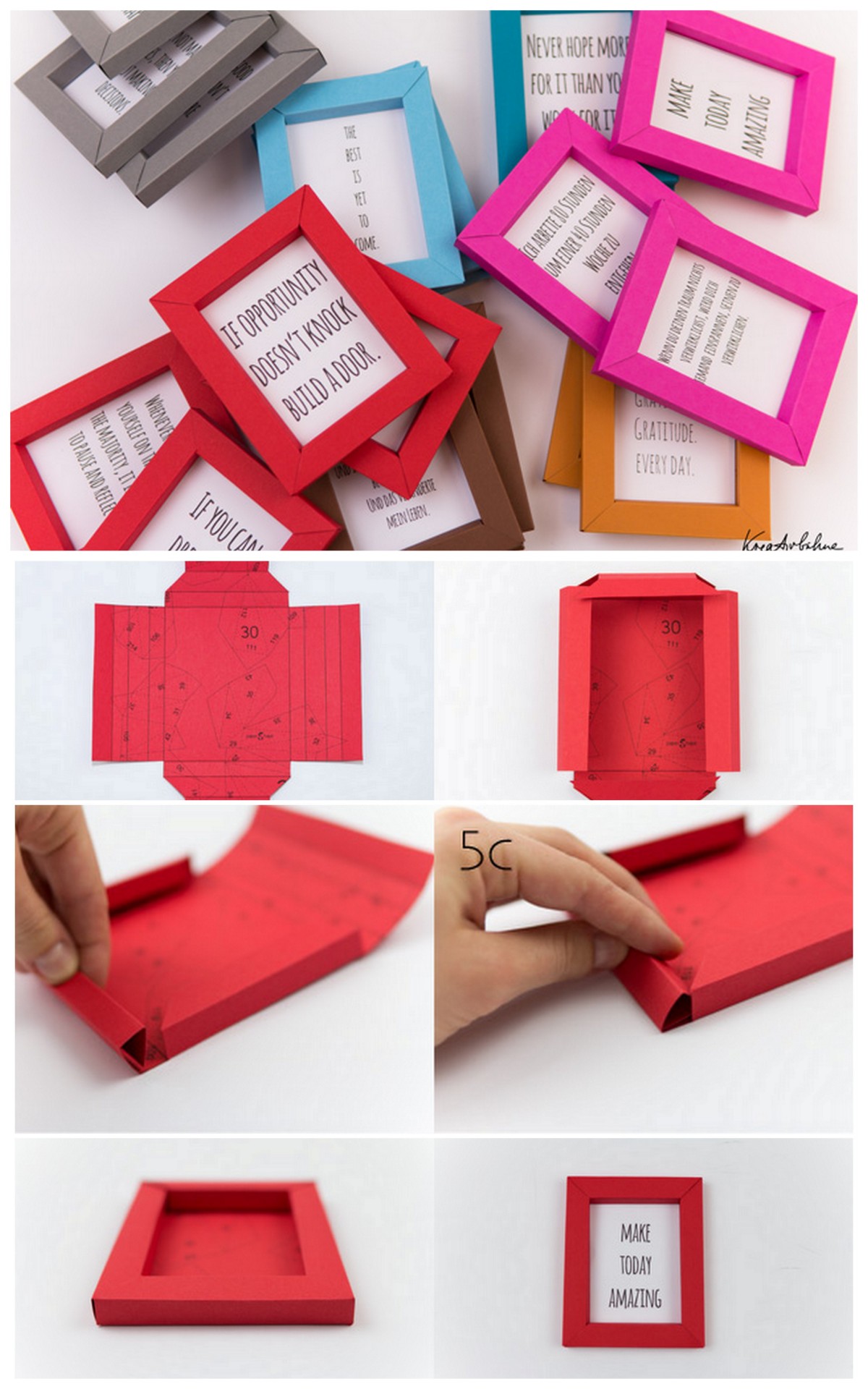 easy way to make a paper frame