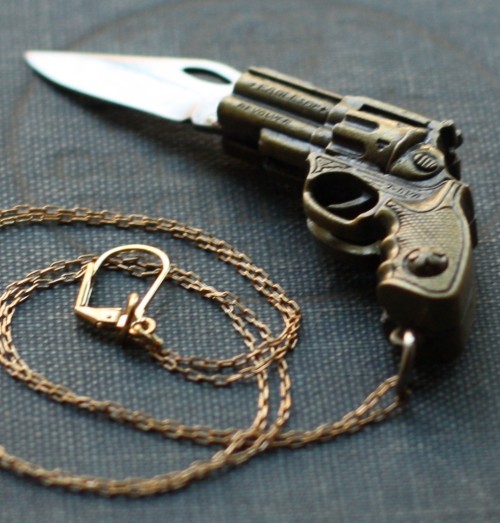 wickedclothes:  Revolver Pocketknife Necklace adult photos