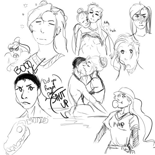 a bunch of sketches for my characters as i was thinking about some plot stuff and then some base-lay