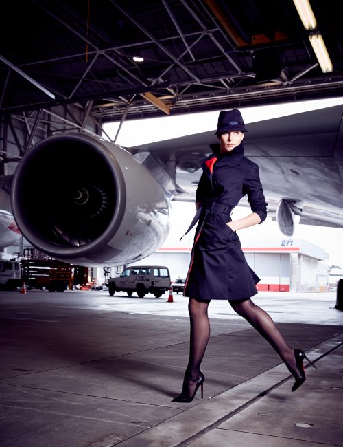 yianni-photography:  Here are couple of shots from last week, shooting the new Qantas uniforms for Harpers Bazaar Australia in a hangar at Sydney Airport. and of course the majestic A380 made an amazing backdrop.  Quote of the day by a airplane mechanic