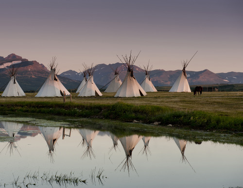 montanamoment:Reflections. Blackfeet Indian Reservation near east Glacier. Photo via Donnie Sexton.