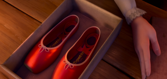red ballerina slippers