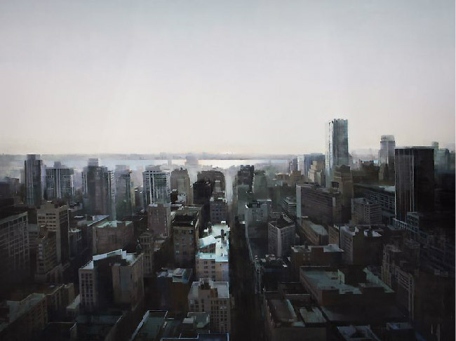 asylum-art:  Kim Cogan At the hespe gallery  His painterly depictions of Brooklyn,