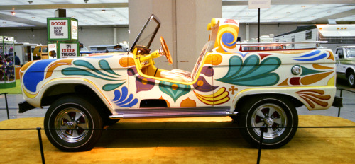 Ford Bronco Wildflower Concept, 1970. Part of Ford’s truck exhibit, a “flower power” makeover for th