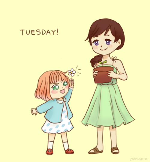 yachidere: Akari and a very proud Momo!! (≧ ∀ ≦) ᕕ( ᐛ )ᕗ  just a day more to have a