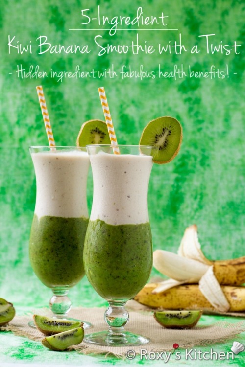 beautifulpicturesofhealthyfood:  Kiwi Banana Smoothie - This layered Kiwi Banana Smoothie is not only super healthy & delicious but it also looks amazing!…RECIPE