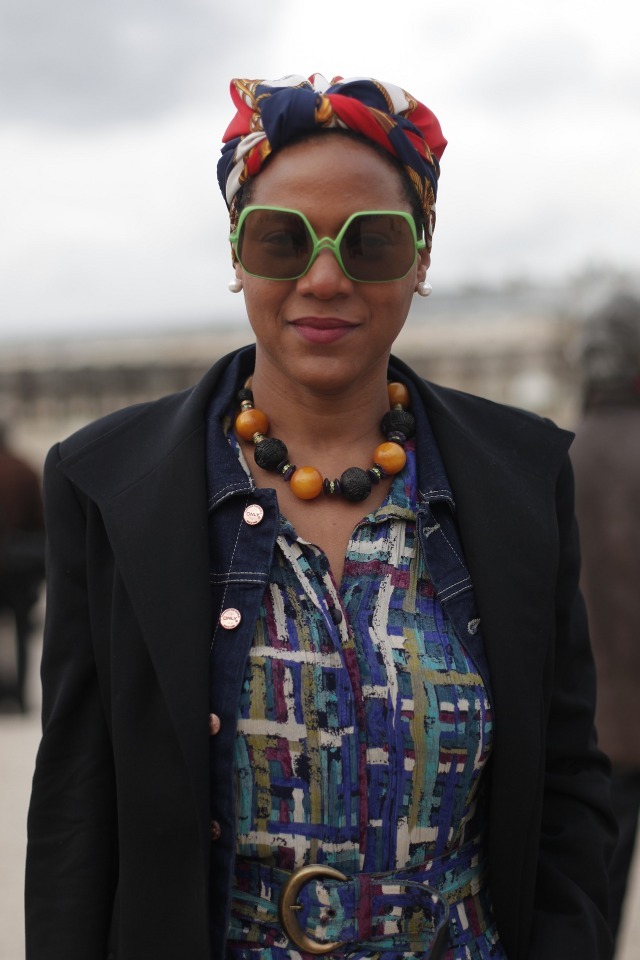 blackfashion:  Barbara von Enger at Paris fashion week. Photo: Interview magazine,