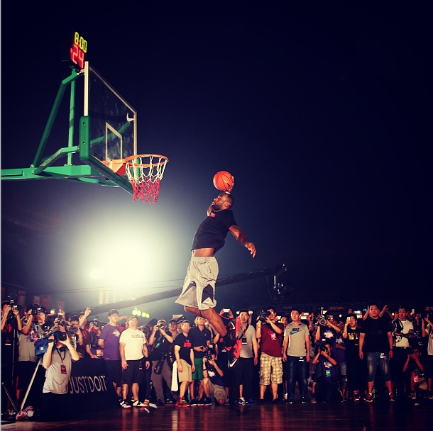 fuckyealebronjames:  Different city. Same result. @kingjames showcases an array