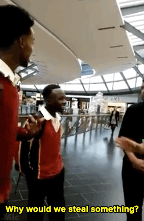 grizzlyblack301:  micdotcom:  Black Australian teenager Francis Ose posted this video Tuesday of his experience at an Apple store in Melbourne that many are calling racial profiling. After the video hit the web, the teens and their principal went back