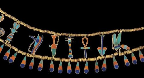 Necklace of Princess Khenmet, an Ancient Egyptian king’s daughter of the Twelfth Dynasty, around 180