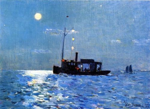 Frederick Childe Hassam’s Moonlight: The Evening Star  1891Moonlight on the Sound 1906Isle of Shoals