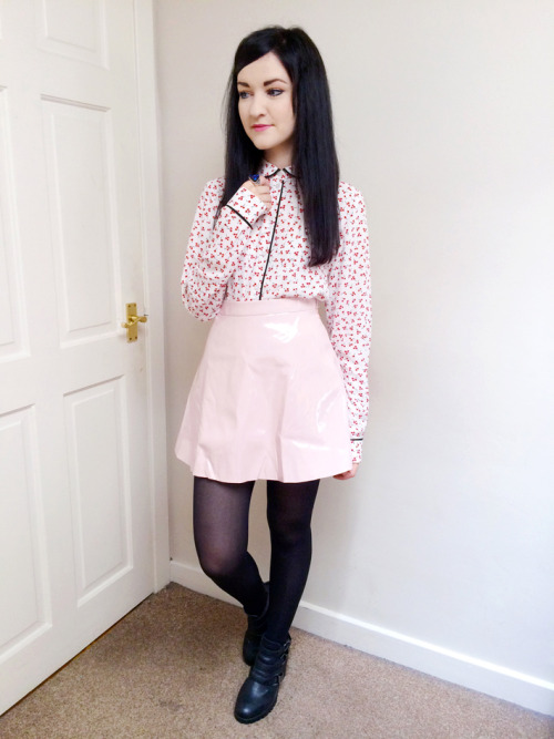 Fashionmylegs Style Picks :Submit Look Blouse | Urban Outfitters Skirt | Missguided Boots &