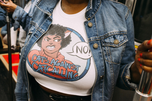 cosmic-noir:  belleandwhistle:  philadelphiaprintworks:  ”Cats Against Catcalling” is a collaboration between illustrator @alainaewins and @philadelphiaprintworks. The collection addresses street harassment through 3 designs. 10% of the profits will