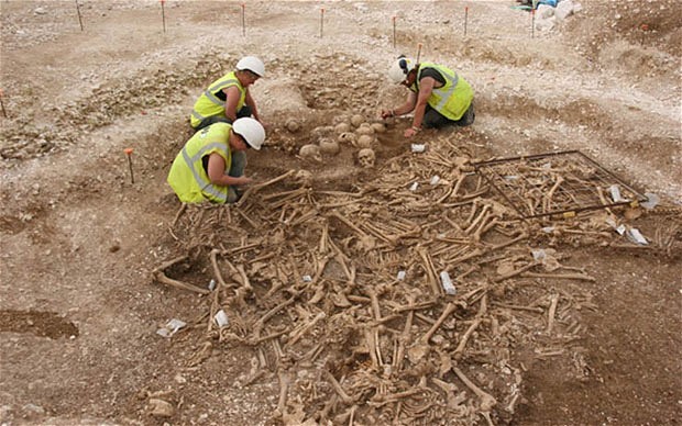 sixpenceee:  Olympic Mass GraveWhile constructing a relief road for the 2012 London