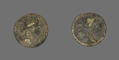 Coin Depicting a Female Bust, Ancient Roman, -27, Art Institute of Chicago: Ancient and Byzantine Ar