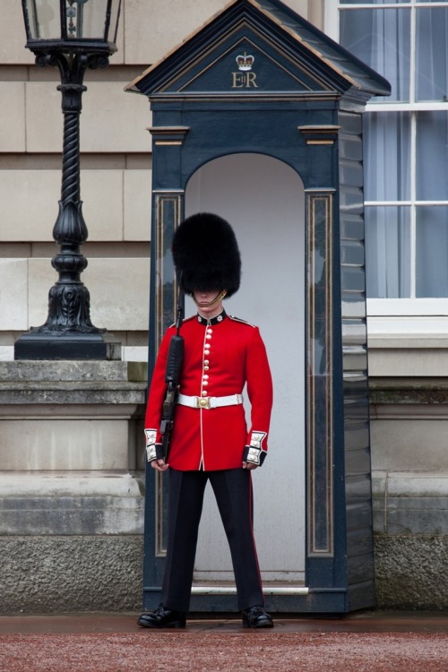 Grenadier Guard at Buckingham Palace, London, UK. www.vostit.co.ukvia Pinteres.    