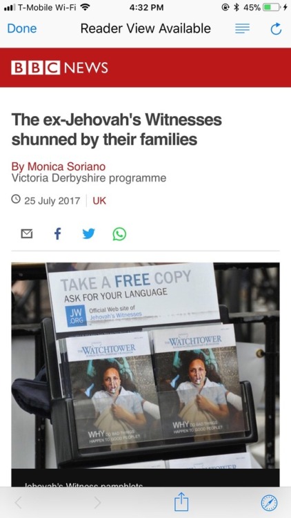 angelbabyspice: saints4satan: Do me a favor and reblog this. Jehovah’s Witnesses are a high co