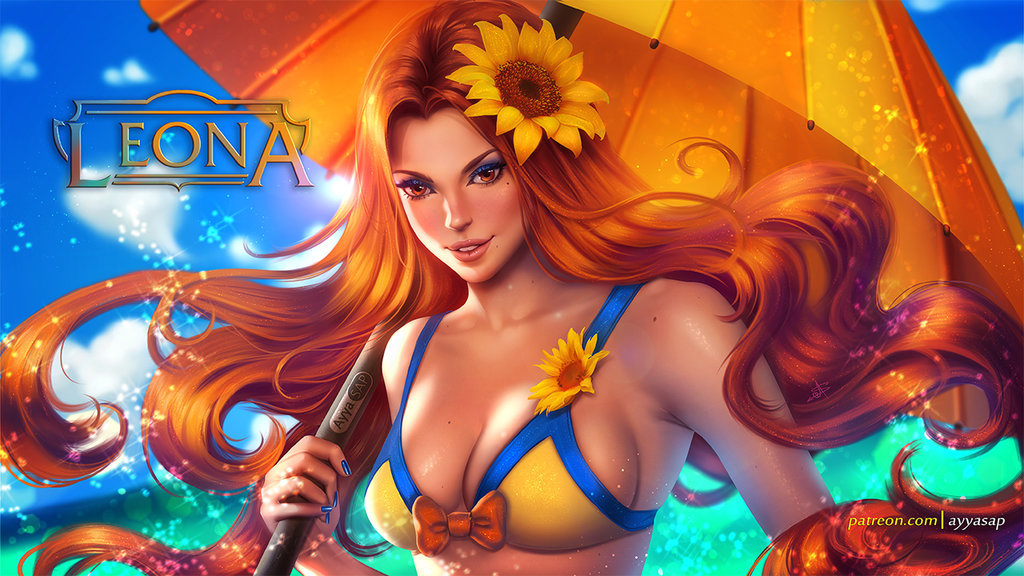 ayyasap:Pool party Leona /commission/ by AyyaSAP 