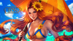 ayyasap:Pool party Leona /commission/ by