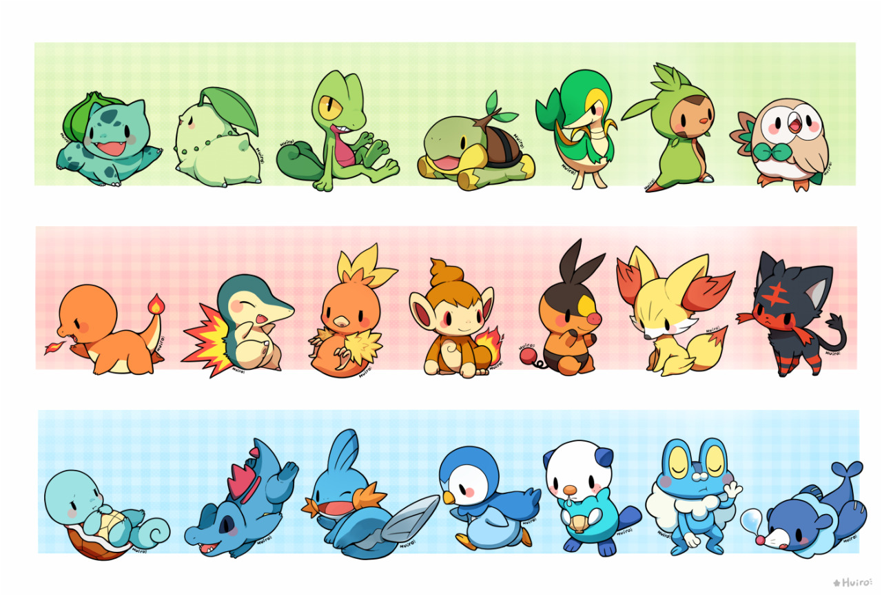 huiro:  join the new pokemon starter into my old pic !! pokemon is so great to connect