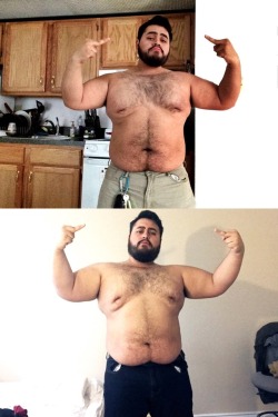 seabearterritory:  2013 (top) v. 2017 (bottom). This was a big fuck you to fat shamers and still is. 