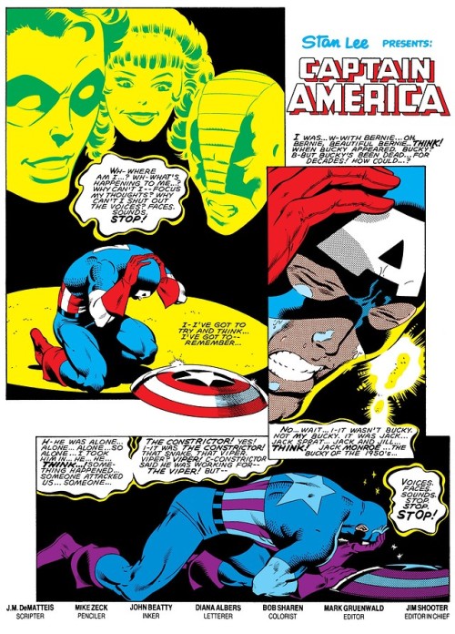 starspangledshitpost: Captain America No. 282, 1983 There’s a hell of a lot happening here