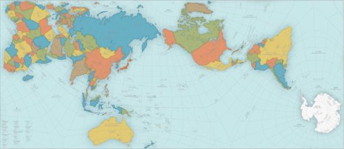 lynati:typhlonectes:More Accurate World Map Wins Prestigious Design Award The AuthaGraph map is the 