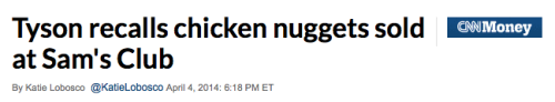 mykicks:  I saw this headline and for some reason thought it would be Mike Tyson fondly remembering chicken nuggets he bought at Sam’s Club. 