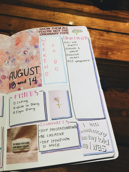 elementarymydear: Weekend spread  I got too much photos so now everything looks all cramped but I st