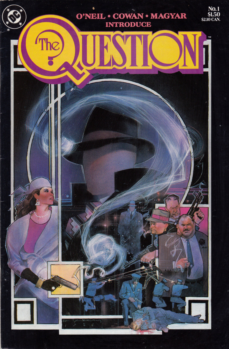 The Question No.1 (DC Comics, 1986). Cover art by Bill Sienkiewicz.From Oxfam in