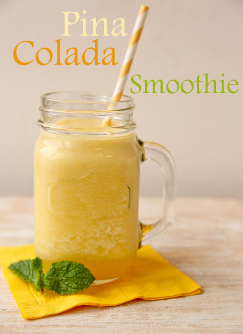 vegan-yums:  Skinny Pina Colada Smoothie (x)