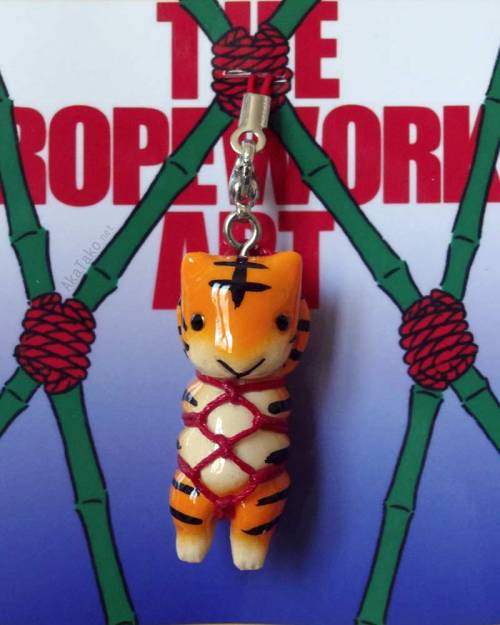 Tiger can’t change their stripes. Especially with hands tied behind head!Handmade kinbaku char