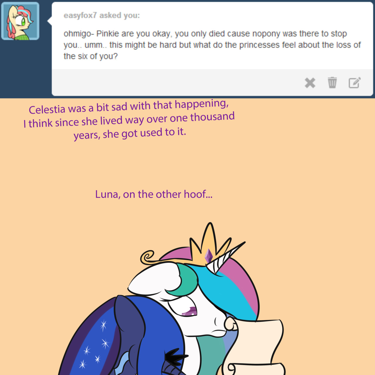 asktheghostlysix:  &lt;Twilight&gt; She was on stasis the whole time at the