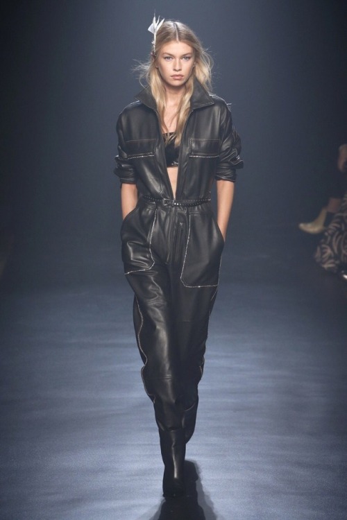 faves-celebs: Stella Maxwell walking for Zadig &amp; Voltaire F/W 18 Fashion Show in NYC. (Febru