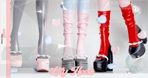 NEW CC ALERT! ♡ OPPASIMS™ | Lily Heels | Exclusive♡ ➭ ❀ Base game compatible ┊ 100% New Mesh➭ ❀ Shoe