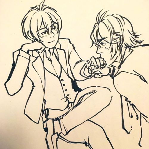 Daily Souchan #18: with Torao! i keep thinking about this concept&hellip;please #inktober2019 ht