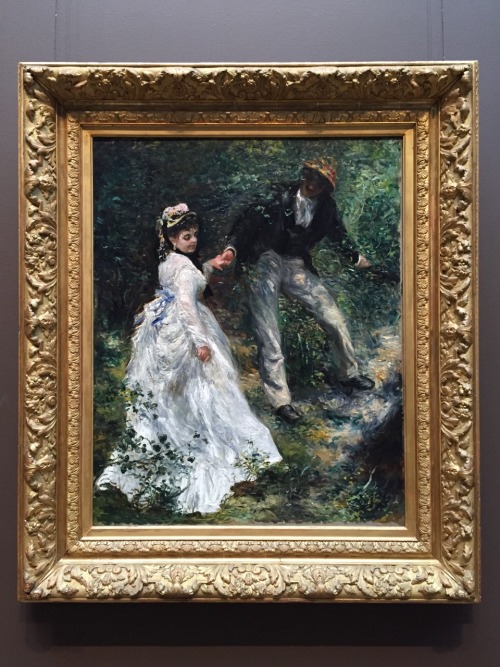 cheekybun: La Promenade, Renoir, 1870 Spring, Mánet, 1881 (at The Getty)