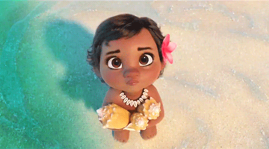 Empathy Baby Moana Plays With The Sea