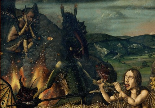 signorformica: A depiction of the demons of Limbo from Bartolome Bermejo {ca.1475} via Apocalyptic M