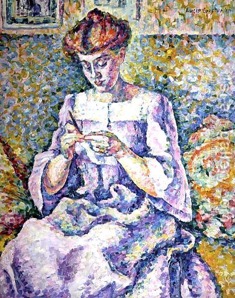 Woman Crocheting  -  Lucie Cousturier  1908French painter 1876-1925