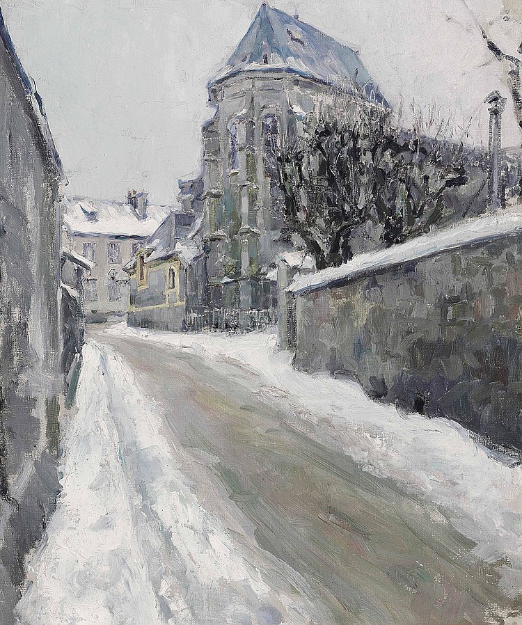 fleurdulys:  A Snowy Street in Meudon - Maria Iakunchikova 1893 