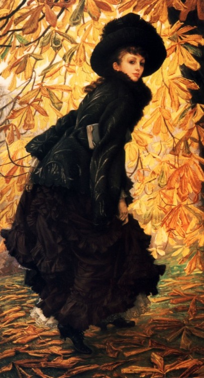 capturing-the-light: OctoberJames Tissot, 1878, oil on canvas, 116.8 x 53.5 cm.