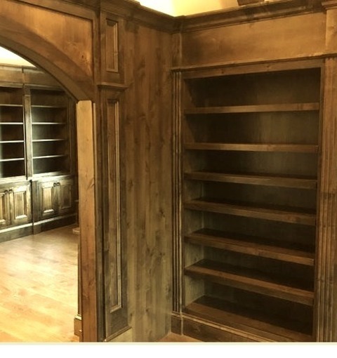 Built-In Home Office BoiseLarge Traditional Built-in Desk As Part Of A Home Office Library