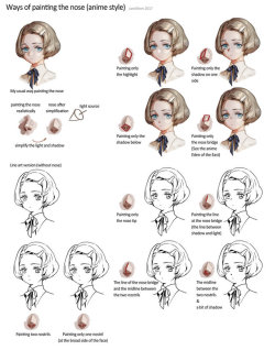 drawingden:Ways of painting the nose (anime