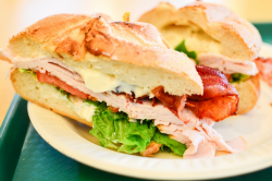 lets-just-eat:  Bacon and Turkey Sandwich 