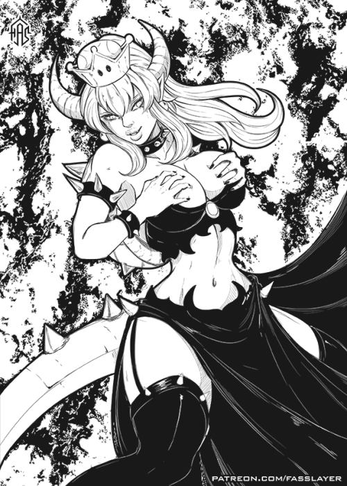 Porn Pics fasslayer:Inktober day 1, Bowsette, now inked