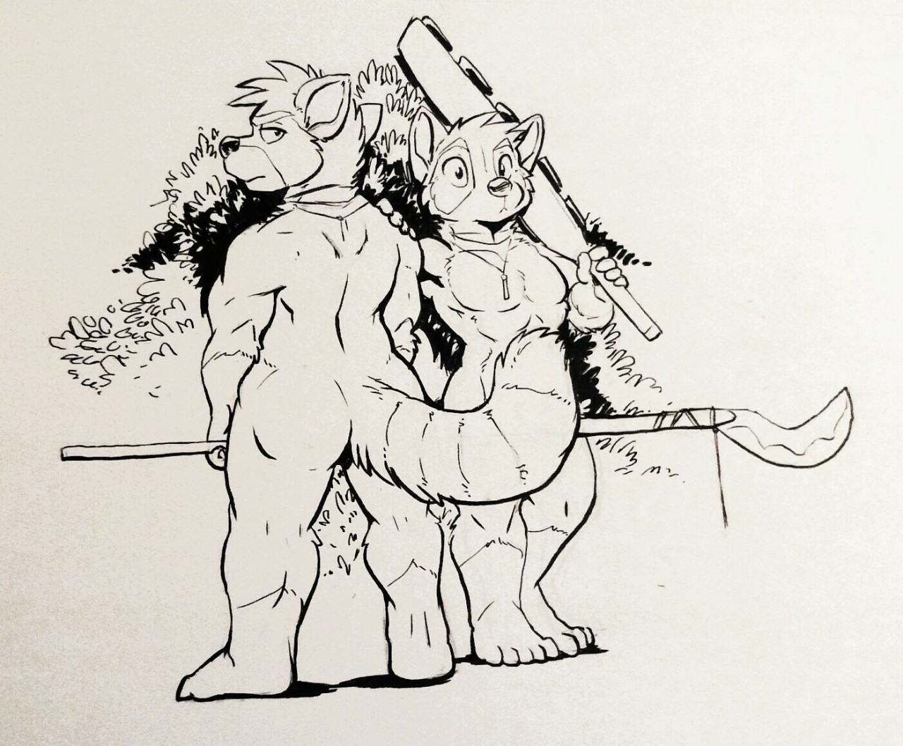 ricksketchbook:  Inking practice, trying out new techniques to increase the fullness