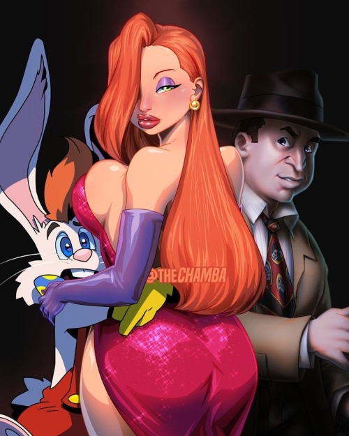 thechamba:  https://www.patreon.com/theCHAMBA  A Patreon piece from August of #JessicaRabbit with #RogerRabbit &amp; #EddieValiant  Swipe to see the previous stages of the piece.  As a patron, you’ll be seeing the various progress stages of nearly all