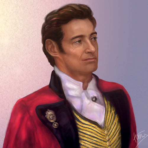  Hugh Jackman in The Greatest Showman fan art by Natalia Telesheva via https://vk.com/teletasha 